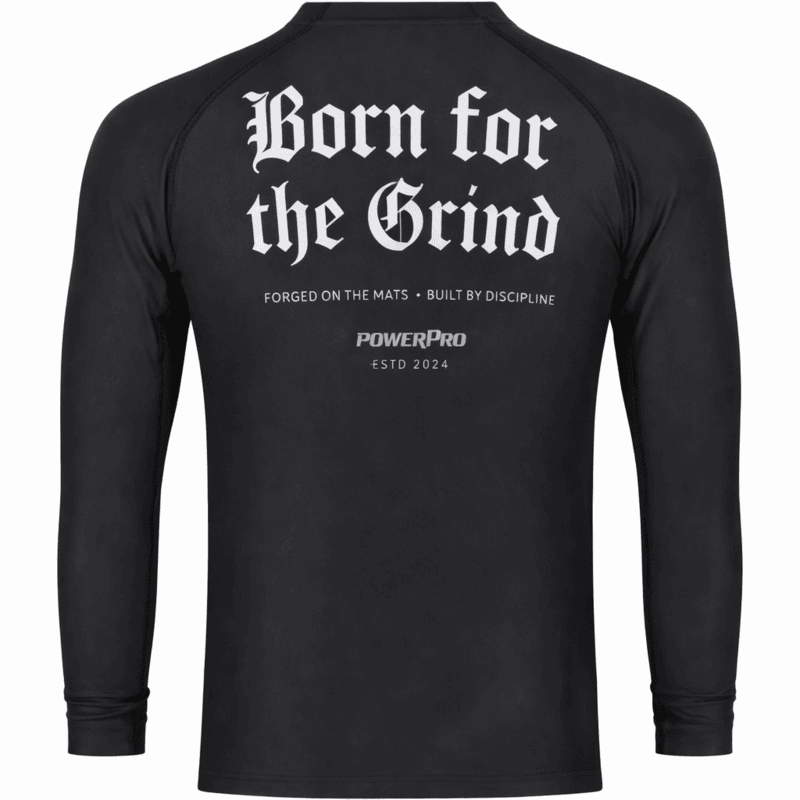 custom bjj rash guard back view with full sublimation